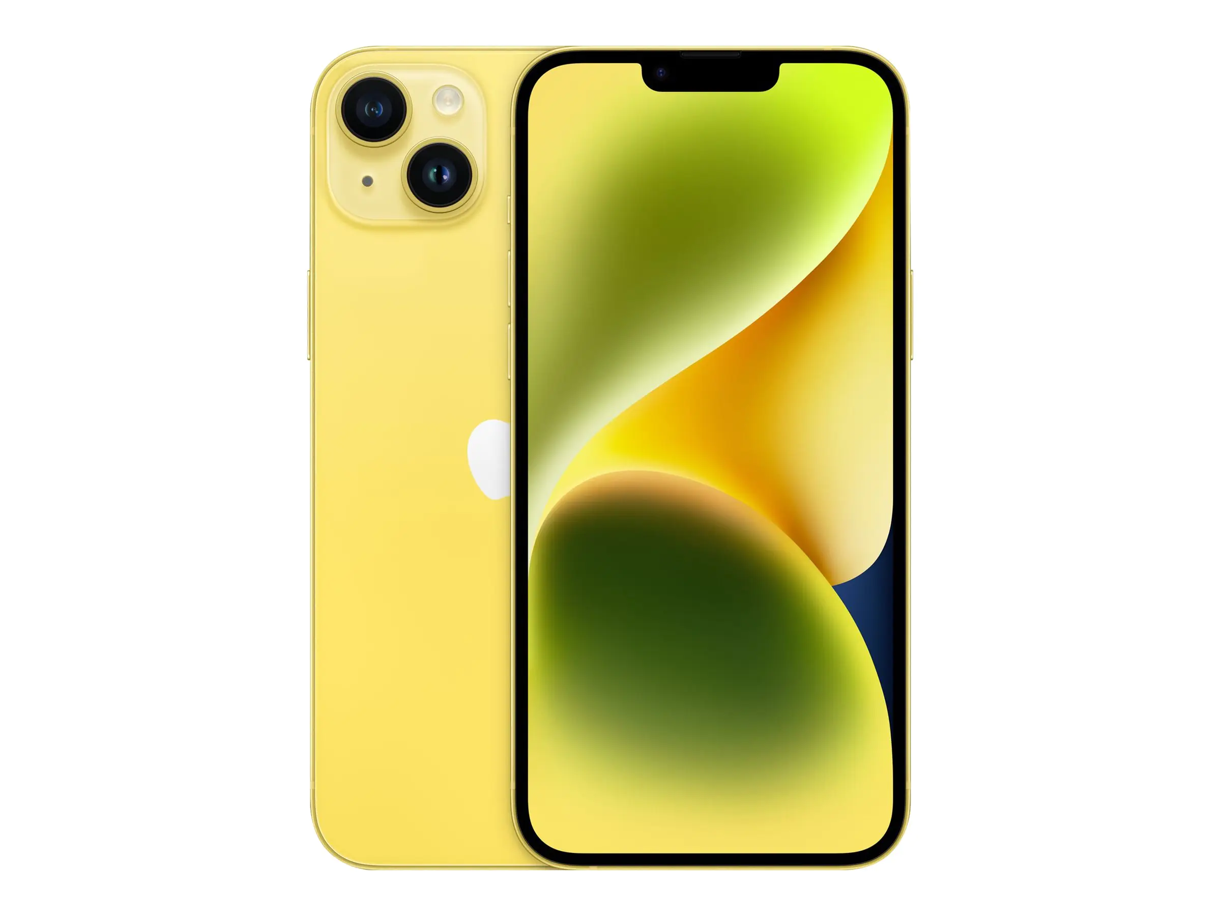 Apple iPhone 14 Plus - 5G Smartphone - Dual-SIM / Interner Speicher 256 GB - OLED-Display - 6.7" - 2778 x 1284 Pixel - 2 x Rückkamera 12 MP, 12 MP - front camera 12 MP - Gelb