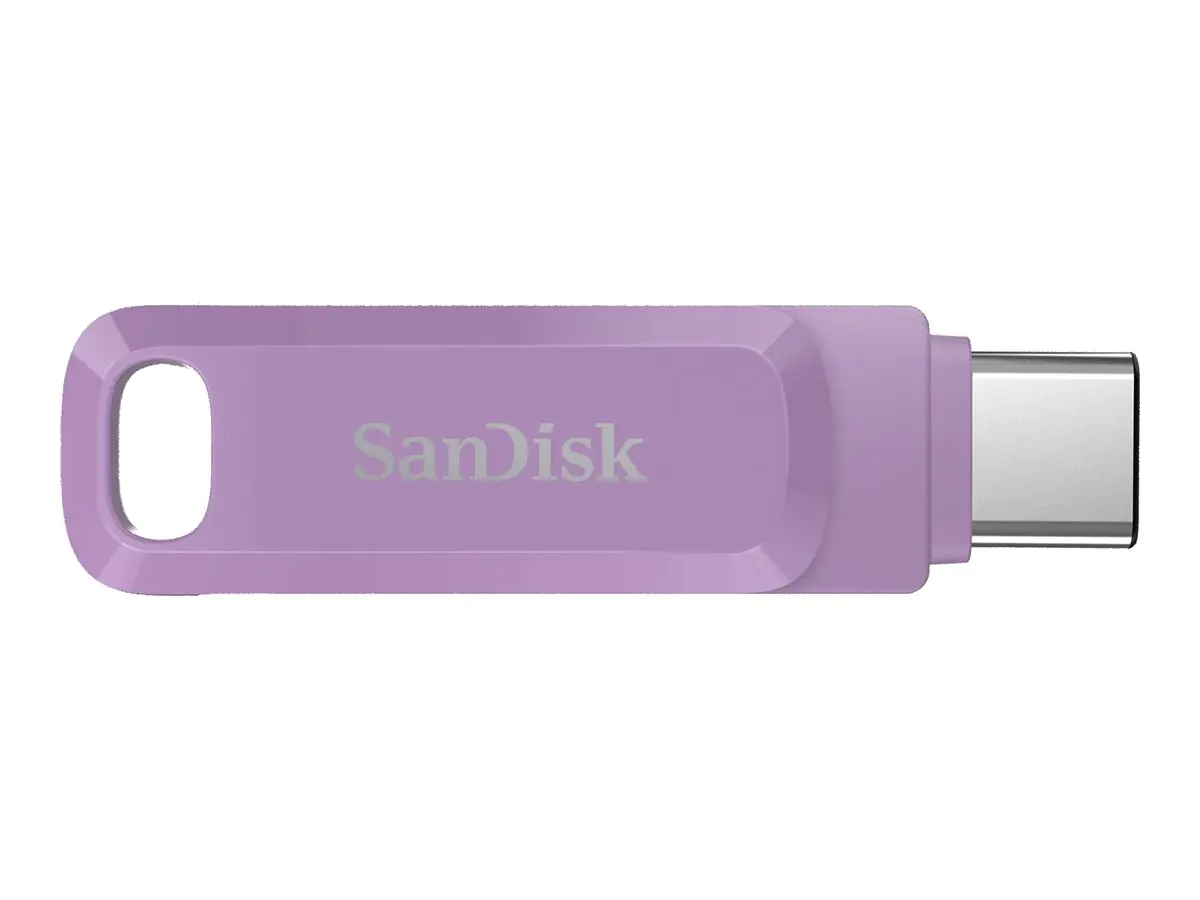 SanDisk Ultra Dual Drive Go - USB-Flash-Laufwerk - 256 GB - USB 3.2 Gen 1 / USB-C - Lavendel