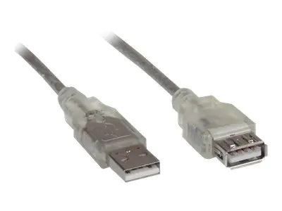 InLine - USB-Verlängerungskabel - USB (M) zu USB (W) - 5 m - durchsichtig