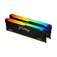Kingston FURY Beast RGB - DDR4 - Kit - 64 GB: 2 x 32 GB - DIMM 288-PIN - 1600 MHz / PC4-25600 - CL16 - 1.35 V - ungepuffert - non-ECC - Schwarz