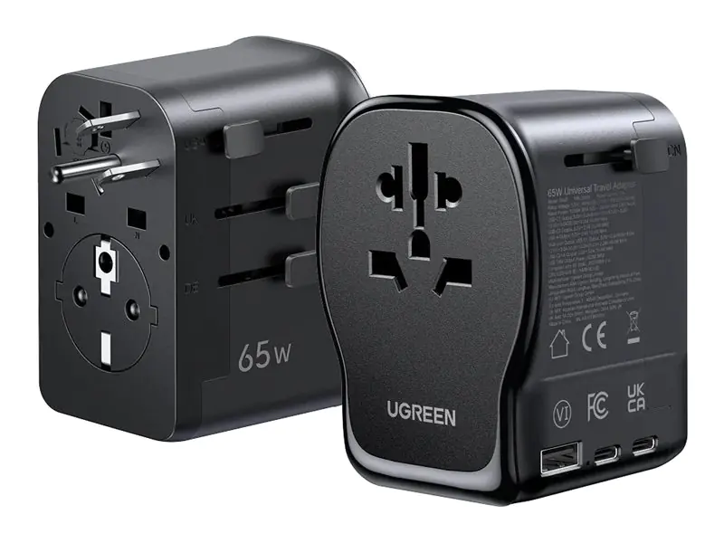 Ugreen Netzteil - 65 Watt - 10 A - 4 Ausgabeanschlussstellen (2 x USB-C, USB, AC