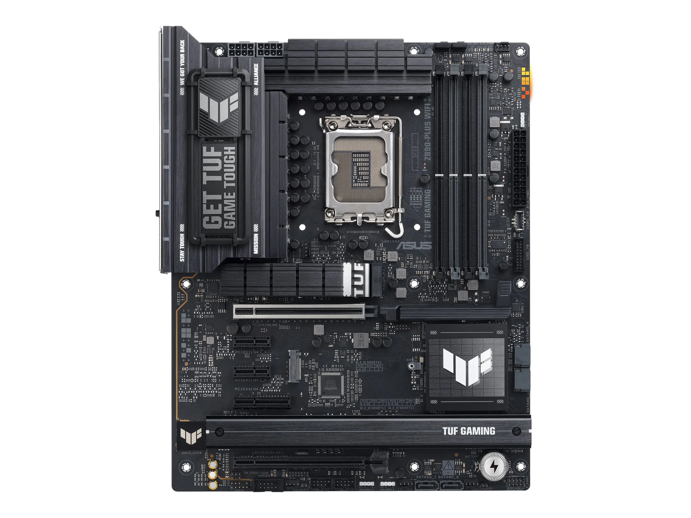 ASUS TUF GAMING Z890-PLUS WIFI - Motherboard - ATX - LGA1851-Sockel - Z890 Chipsatz - USB4, USB-C 3.2 Gen 2x2, USB 3.2 Gen 2, USB 3.2 Gen 1 - Wi-Fi 7, Bluetooth, 2.5 Gigabit LAN - Onboard-Grafik (CPU erforderlich) - HD Audio (8-Kanal)
