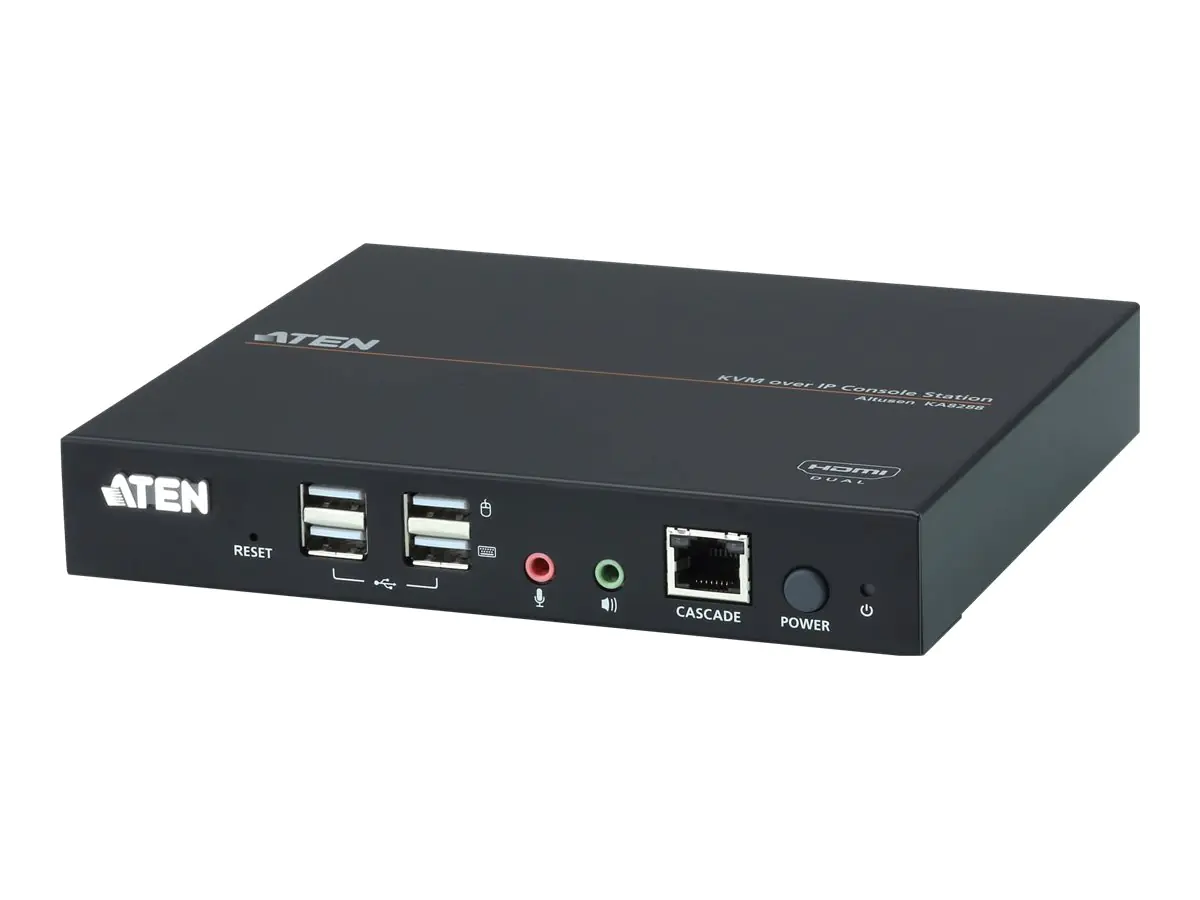 ATEN Dual HDMI KVM over IP Console Station KA8288 - KVM-/Audio-Extender - USB - 0U