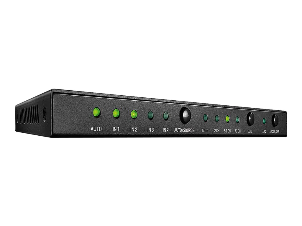 Lindy HDMI 2.0 18G Switch with Audio - Video/Audio-Schalter - 4 x HDMI - Desktop