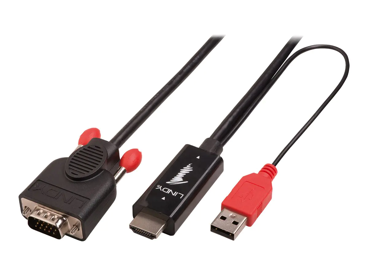 Lindy Kabel HDMI an VGA - Videokonverter - HDMI - VGA - Schwarz