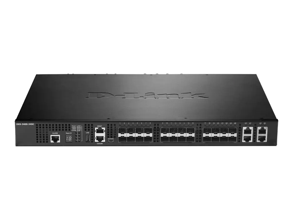 D-Link DXS-3400-24SC Switch 24 DXS-3400-24SC Desktop, an Rack montierbar 1U Layer 3 Lite Ja