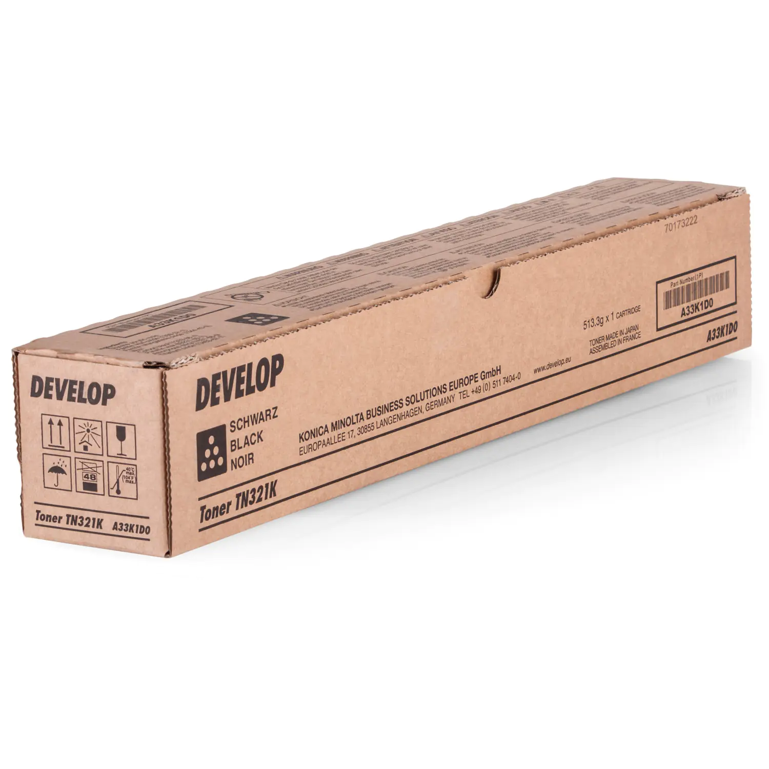 DEVELOP - Schwarz - kompatibel - Tonerpatrone (Alternative zu: Konica Minolta TN321K) - für ineo+ 224, 284, 364; Develop ineo+ 224, 284, 364; Konica Minolta bizhub C224, C284, C364