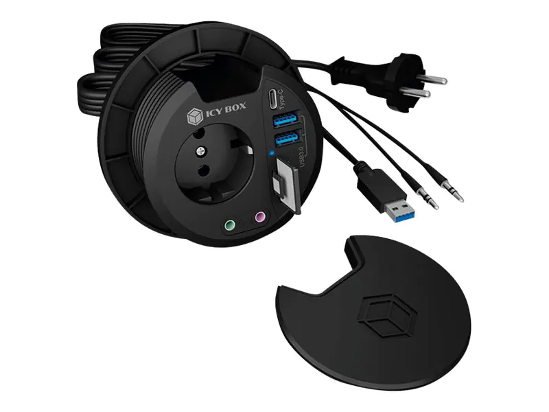 ICY BOX IB-HUB1430-CR - Hub - in-desk - 2 x SuperSpeed