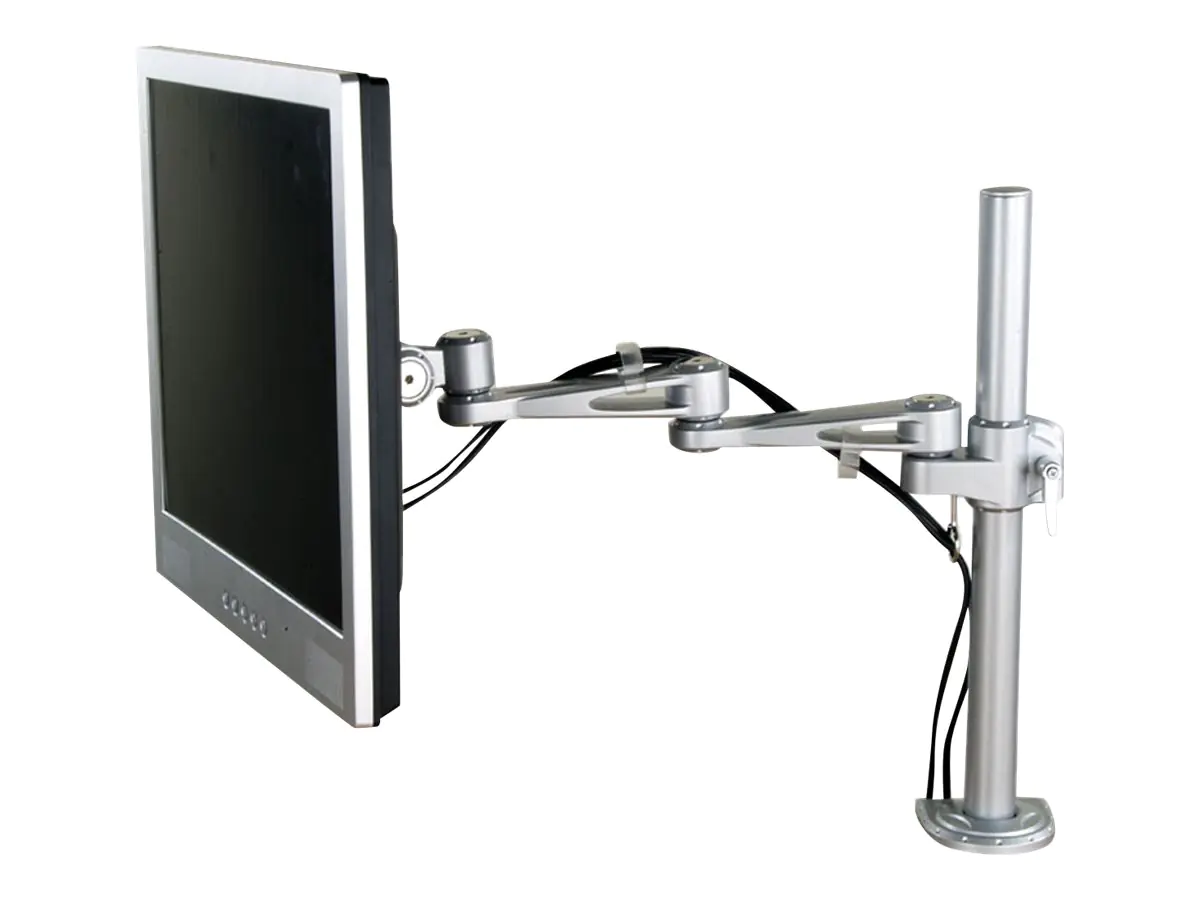 VALUE Single LCD Monitor Arm - Befestigungskit (C-Klammer, Gelenkarm mit 5 Drehpunkten) - für LCD-Display - Aluminium - Schreibtisch