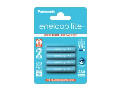 Panasonic eneloop lite BK-4LCCE/4BE - Batterie 4 x AAA - NiMH - (wiederaufladbar) - 550 mAh