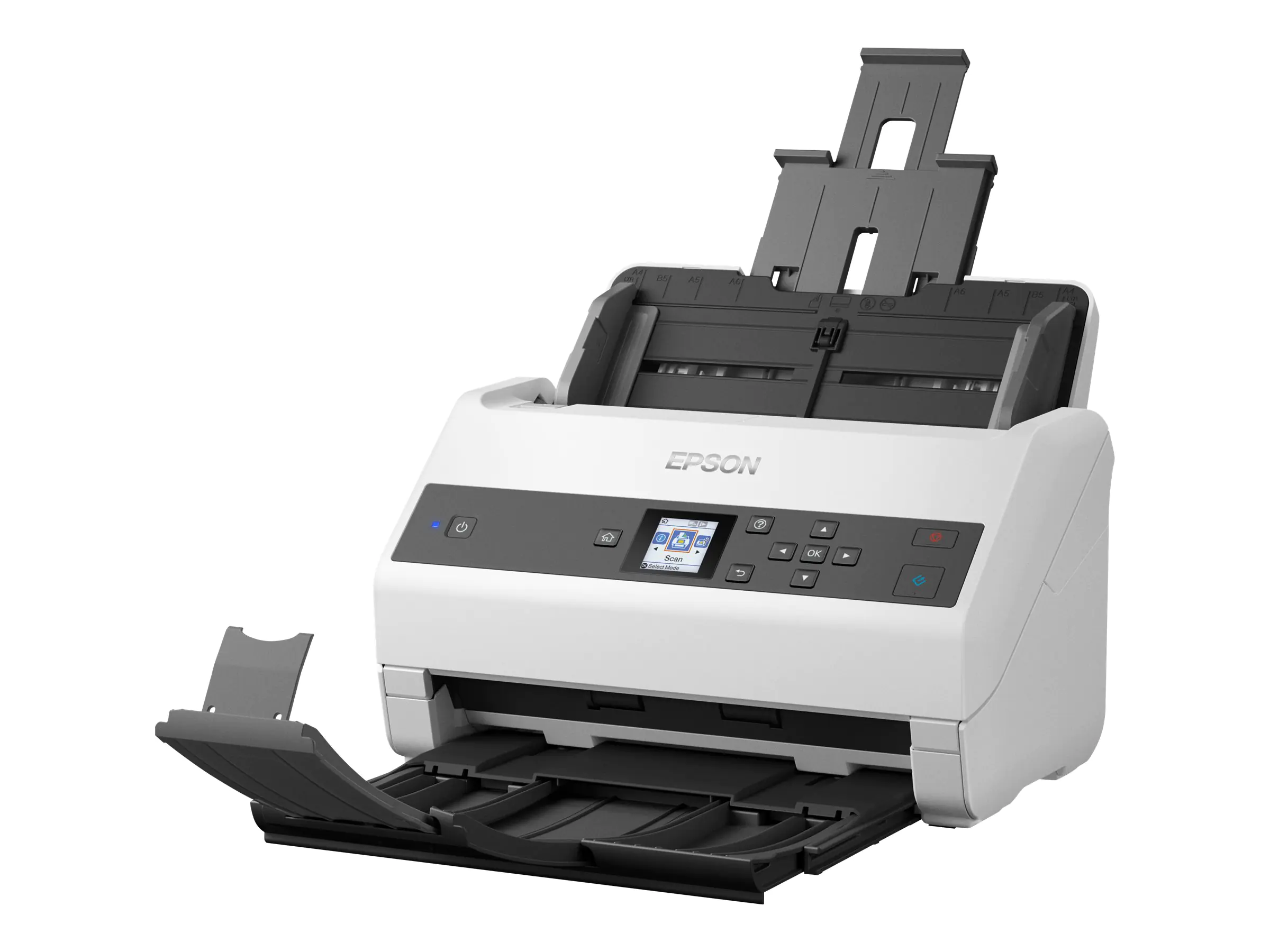 Epson WorkForce DS-970 - Dokumentenscanner - Contact Image Sensor (CIS) - Duplex - A4 - 600 dpi x 600 dpi - bis zu 85 Seiten/Min. (einfarbig) / bis zu 85 Seiten/Min. (Farbe) - automatischer Dokumenteneinzug (100 Blätter) - bis zu 9000 Scanvorgänge/Tag - U