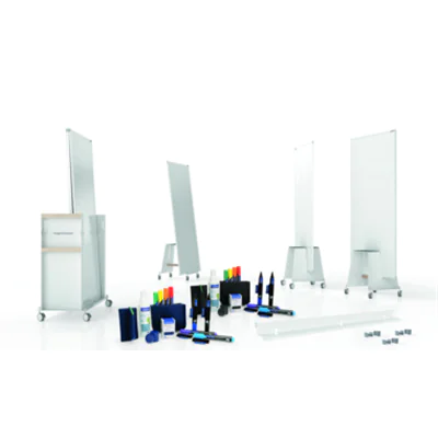 magnetoplan® Whiteboard Design Thinking Bundle Medium Maße der Oberfläche: 90 x 178 cm (B x H) Tafel magnethaftend beidseitig beschreibbar