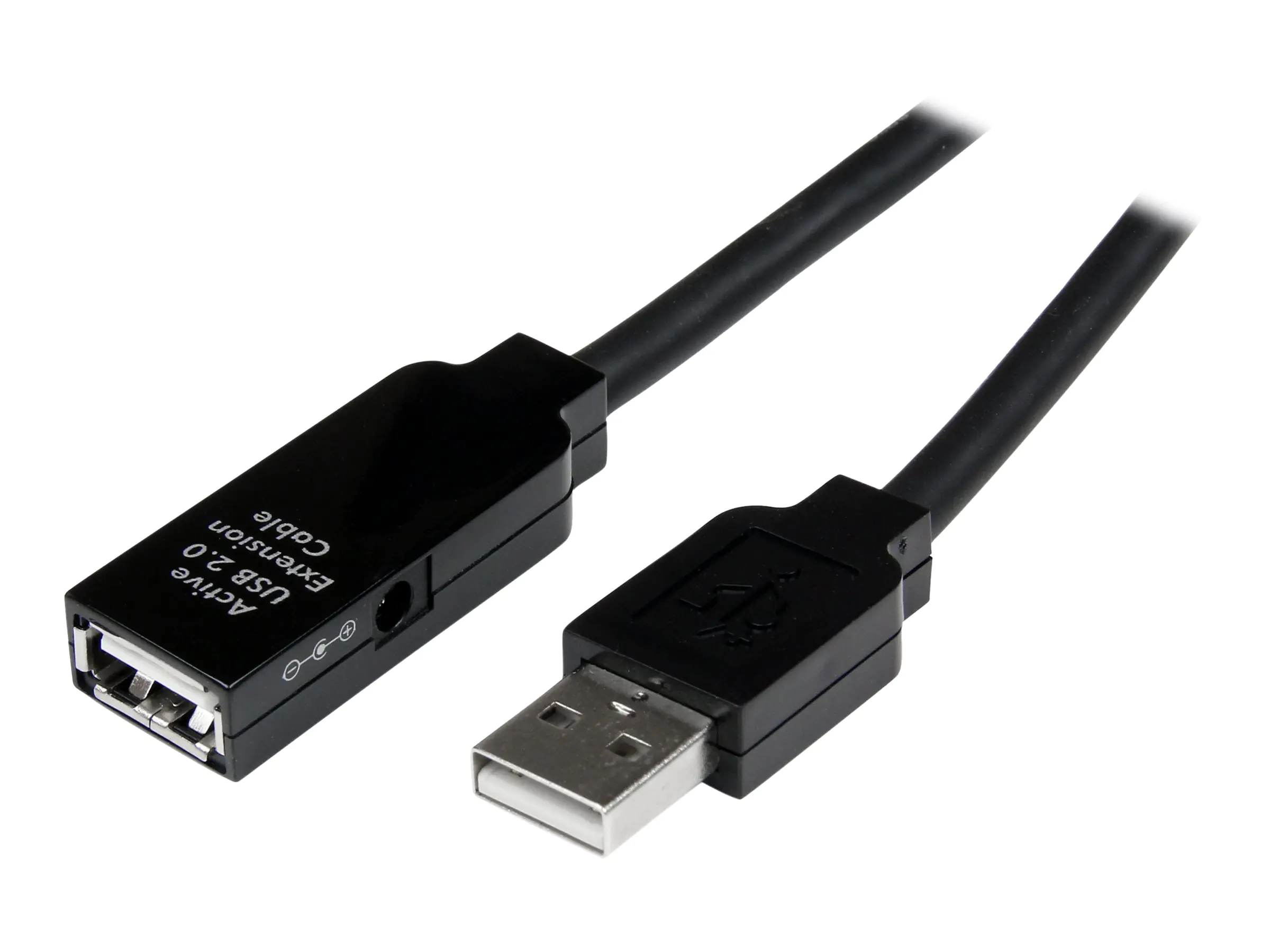StarTech 20m aktives USB 2.0 Verlängerungskabel - Stecker/Buchse - USB 2.0 High Speed Kabel Verlängerung - USB-Verlängerungskabel - USB (M) zu USB (W) - USB 2.0 - 20 m - aktiv - Schwarz - für P/N: SVA5H2NEUA, UUSBOTG
