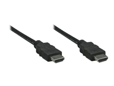 TECHly High Speed HDMI Cable With Ethernet Channel - HDMI-Kabel mit Ethernet - HDMI männlich zu HDMI männlich - 2 m - abgeschirmt - Schwarz
