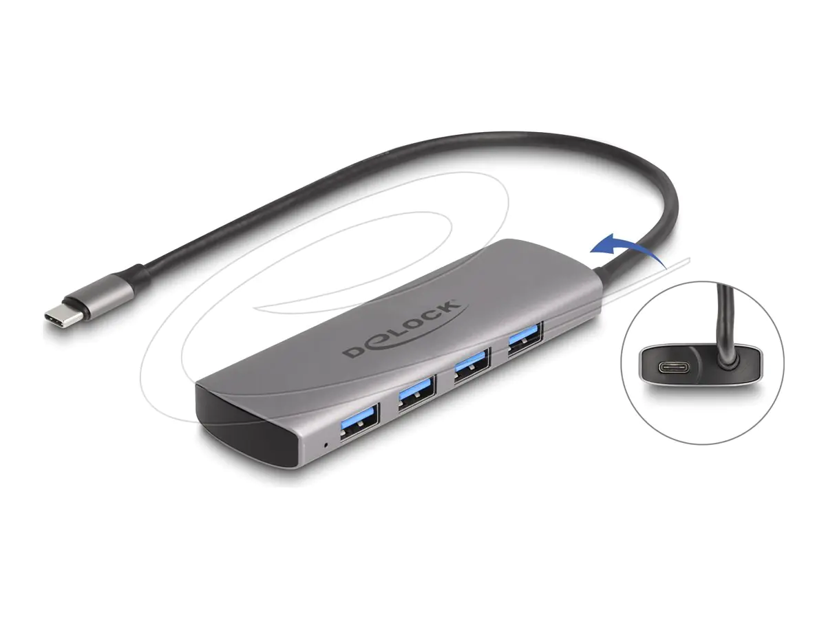 Delock Hub - 10 Gbps, with USB Type-C connector