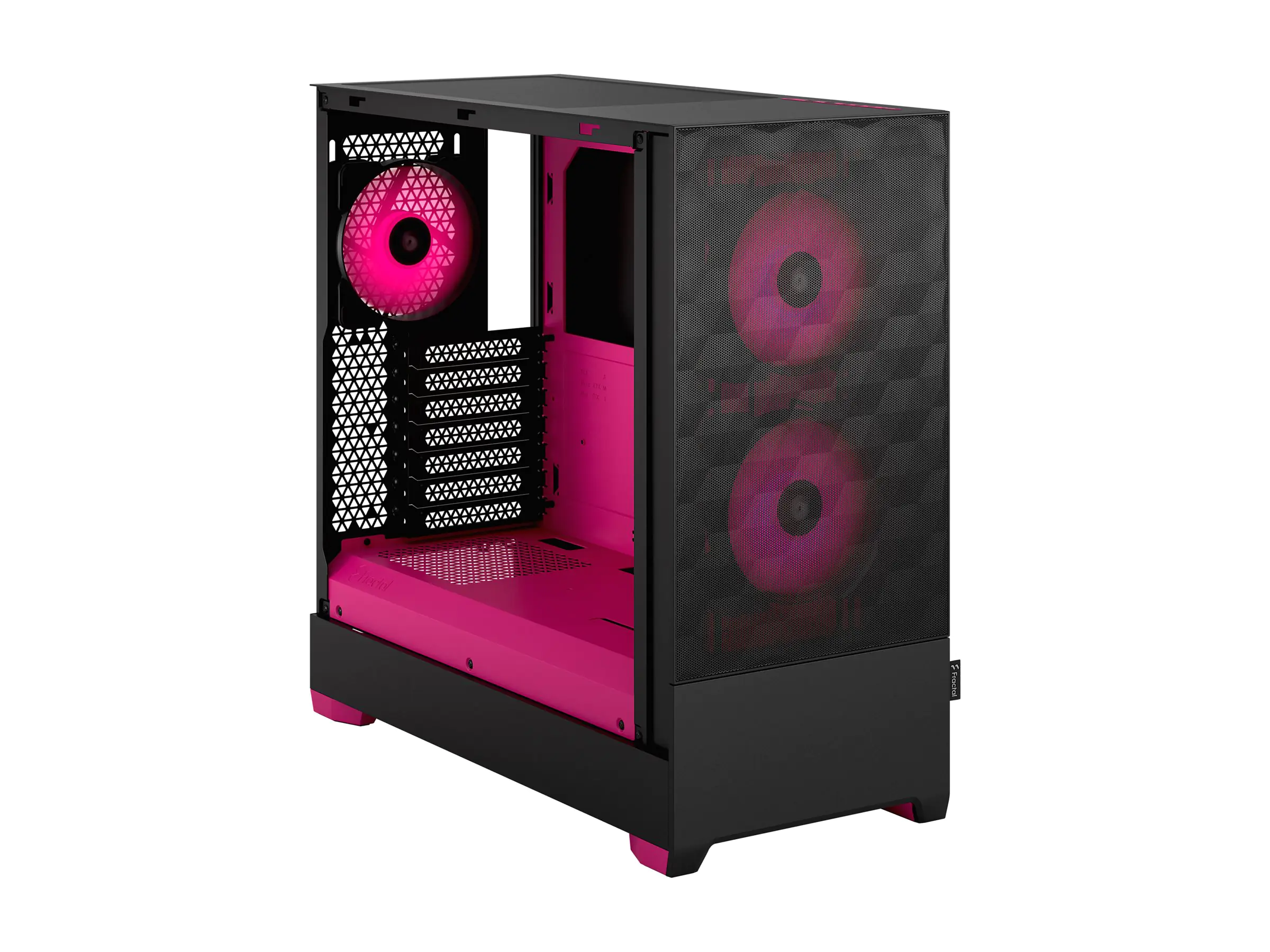 Fractal Design Pop Air RGB - Tower - ATX - Seitenteil mit Fenster (gehärtetes Glas) - keine Spannungsversorgung (ATX) - Magenta, Tinted, klar - USB/Audio - für Fractal Design Model D, Type D