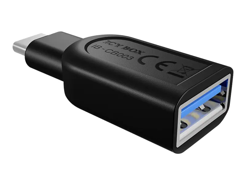 RaidSonic ICY BOX IB-CB003 - USB-Adapter - USB Typ A (W) bis USB-C (M) - Schwarz