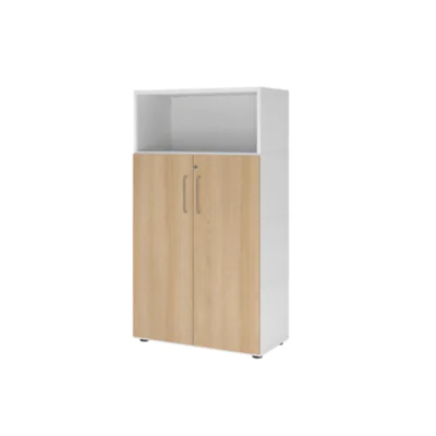 Hammerbacher Regalschrank FlexWall VFW48T3KG/W/E/BS weiss eiche 80.0 x 40.0