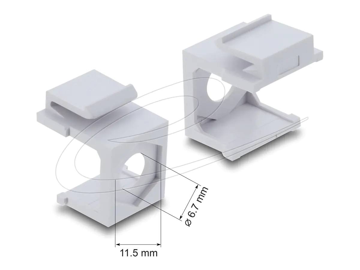 Delock Gehäuse mit modularen Einsätzen - weiß - 1 Anschluss (Packung mit 4)
