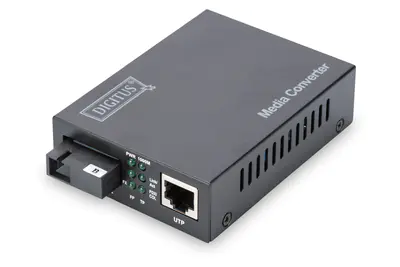 Digitus Professional DN-82123 - Medienkonverter - 1GbE - 10Base-T, 1000Base-LX, 100Base-TX, 1000Base-T - RJ-45 / SC Single-Modus - bis zu 20 km - 1310 (TX) / 1550 (RX) nm