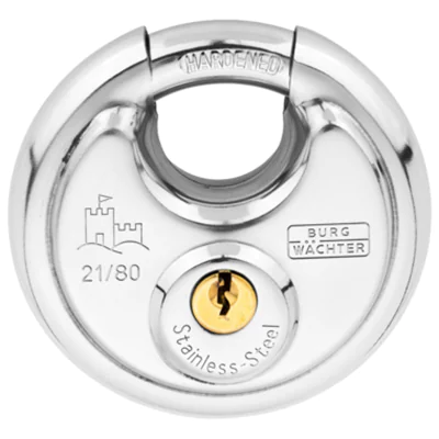 BURG-WÄCHTER Vorhangschloss Circle 21/80 Zylinderschloss 23mm Edelstahl