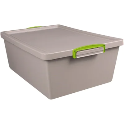 Really Useful Box Aufbewahrungsbox Recycling Economie 44 x 23 x 69,5 cm (B x H x T) 43l Polypropylen, 100 % recycelt taubengrau