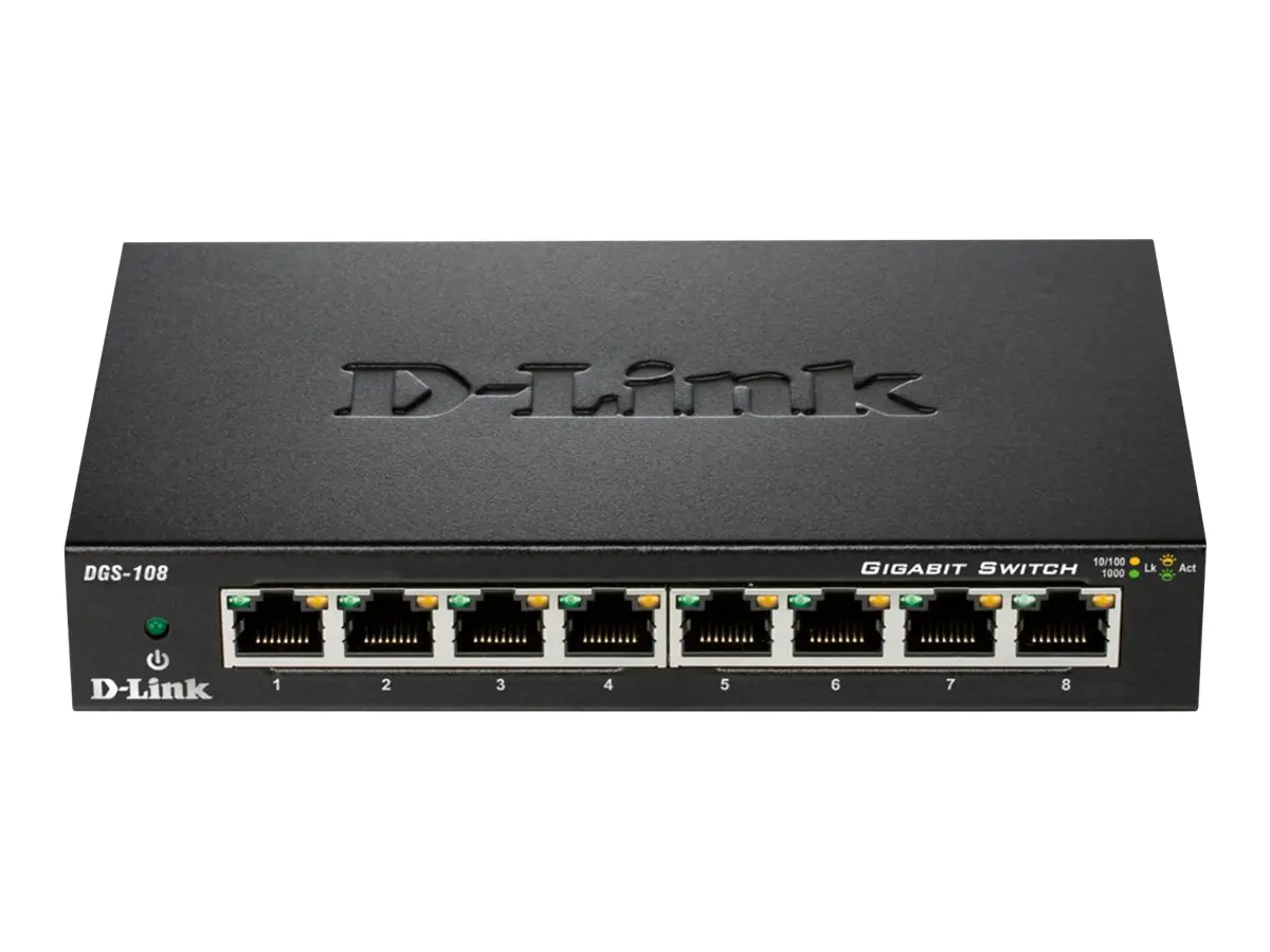 D-Link DGS 108 - Switch - unmanaged - 8 x 10/100/1000 - Desktop