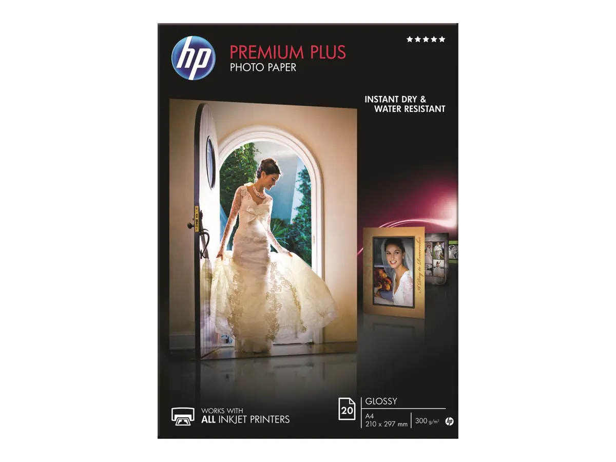 HP Fotopapier CR672A DIN A4 300 g/m² glänzend für Tintenstrahldrucker 20 Blatt