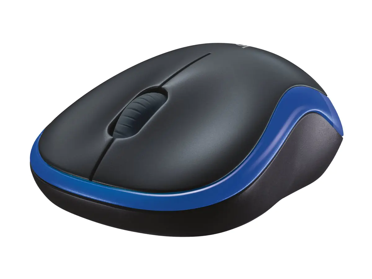 Logitech M185 - Maus - optisch - kabellos - 2.4 GHz - kabelloser Empfänger (USB) - Blau