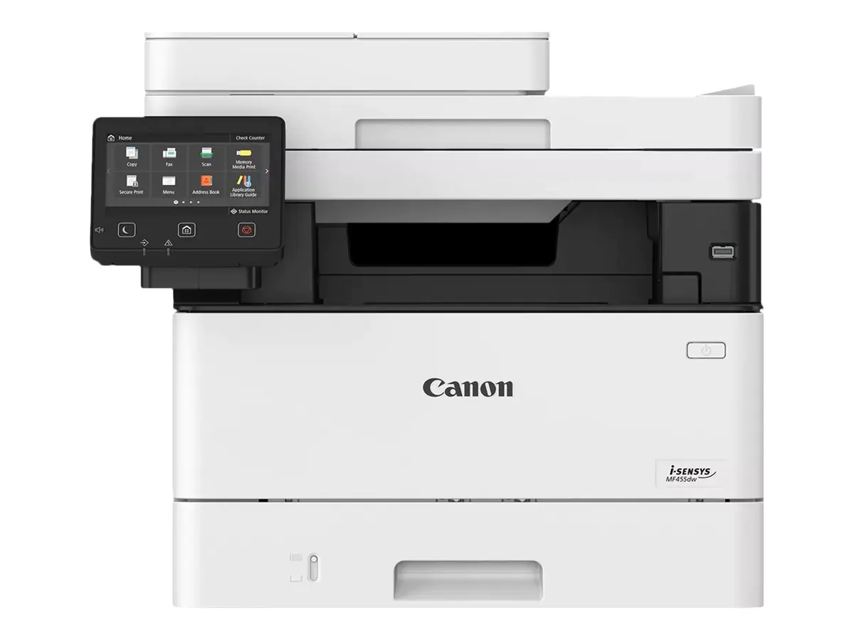 Canon i-SENSYS MF453dw - Multifunktionsdrucker - s/w - Laser - A4 (210 x 297 mm), Legal (216 x 356 mm) (Original) - A4/Legal (Medien) - bis zu 38 Seiten/Min. (Kopieren) - bis zu 38 Seiten/Min. (Drucken) - 350 Blatt - USB 2.0, Gigabit LAN, Wi-Fi(n), USB-Ho