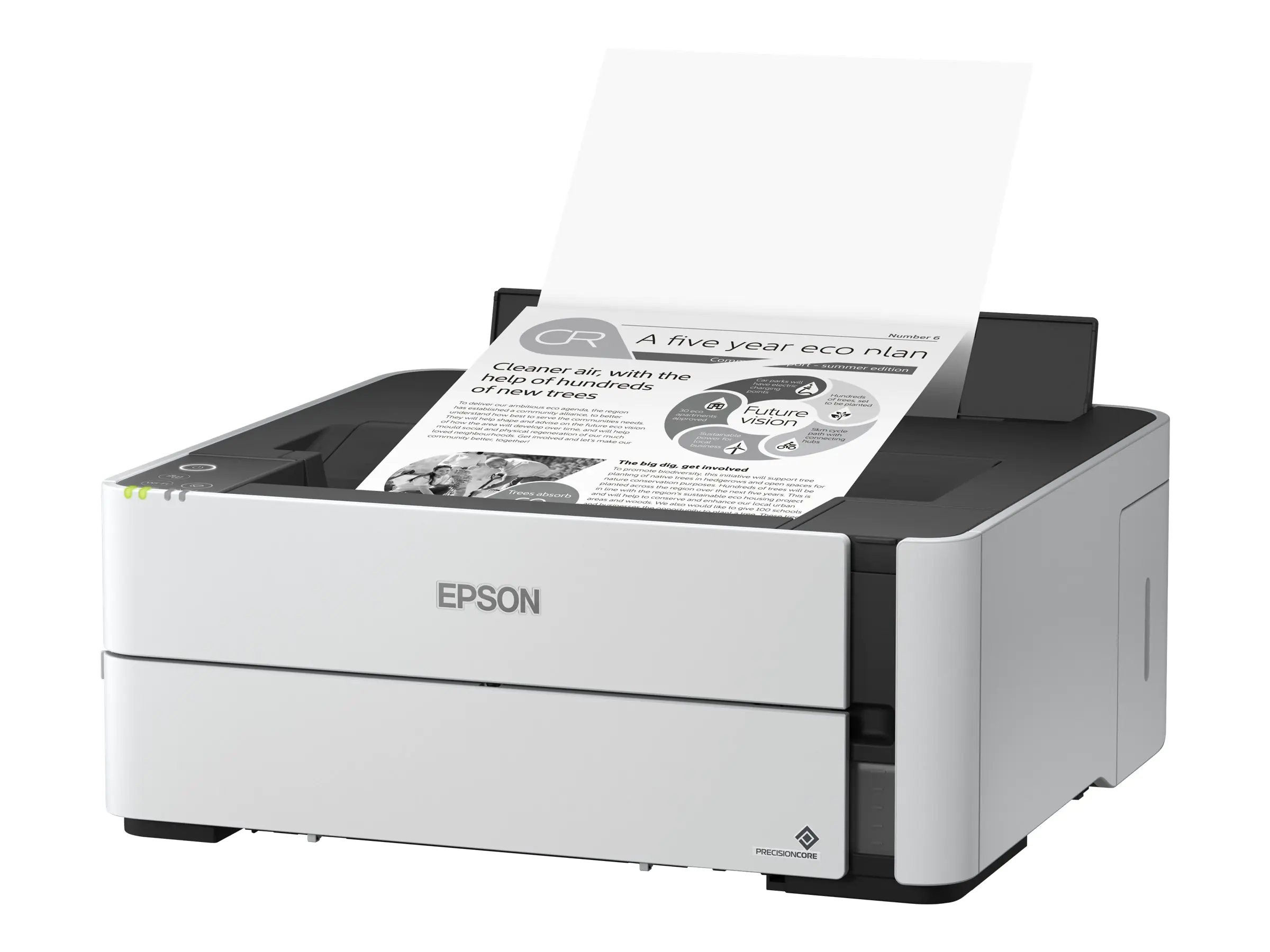 Epson EcoTank ET-M1180 - Drucker - s/w - Duplex - Tintenstrahl - nachfüllbar - A4/Legal - 1200 x 2400 dpi - bis zu 20 Seiten/Min. - Kapazität: 250 Blätter - USB 2.0, LAN, Wi-Fi
