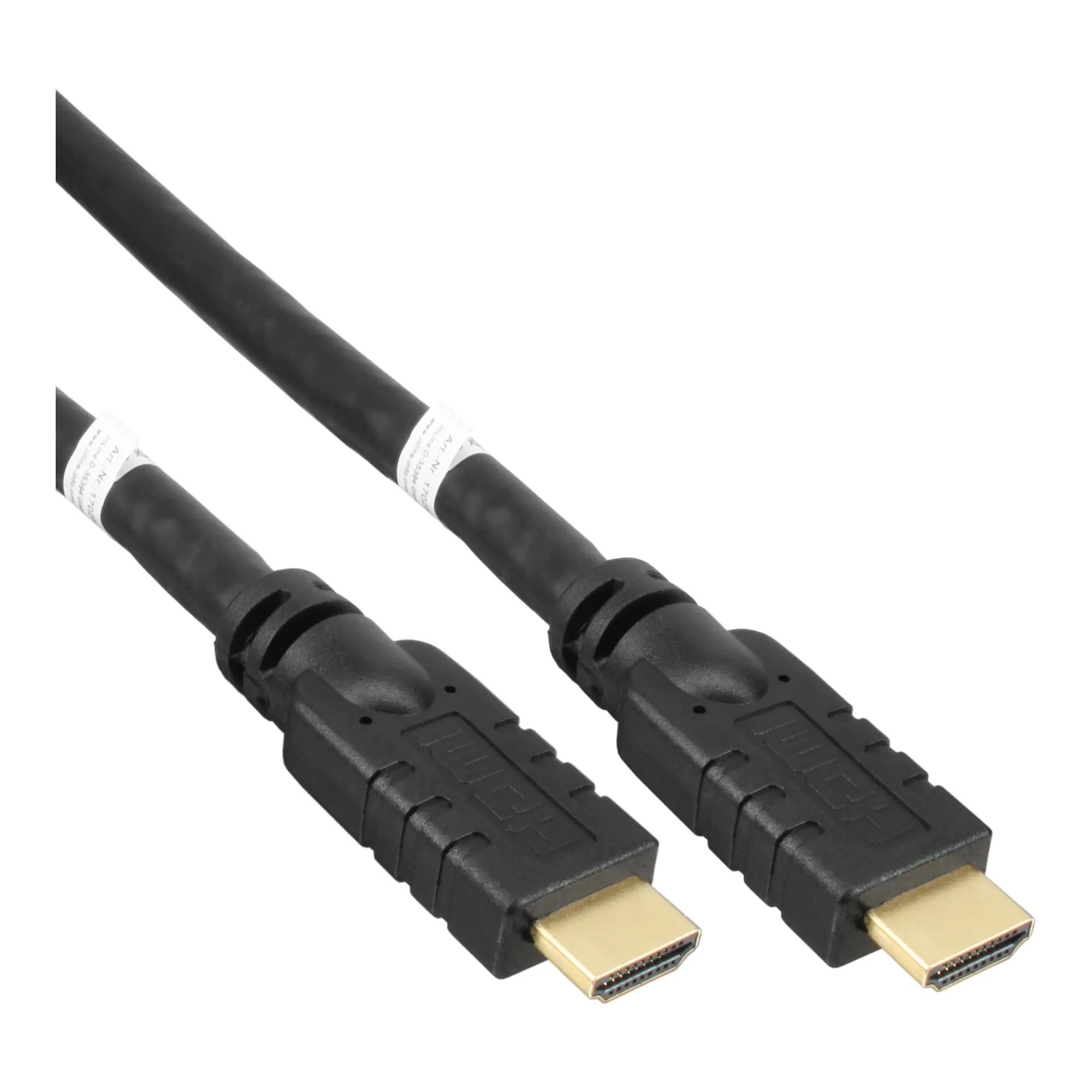 InLine - HDMI-Kabel mit Ethernet - HDMI männlich zu HDMI männlich - 30 m - Dreifachisolierung - Schwarz