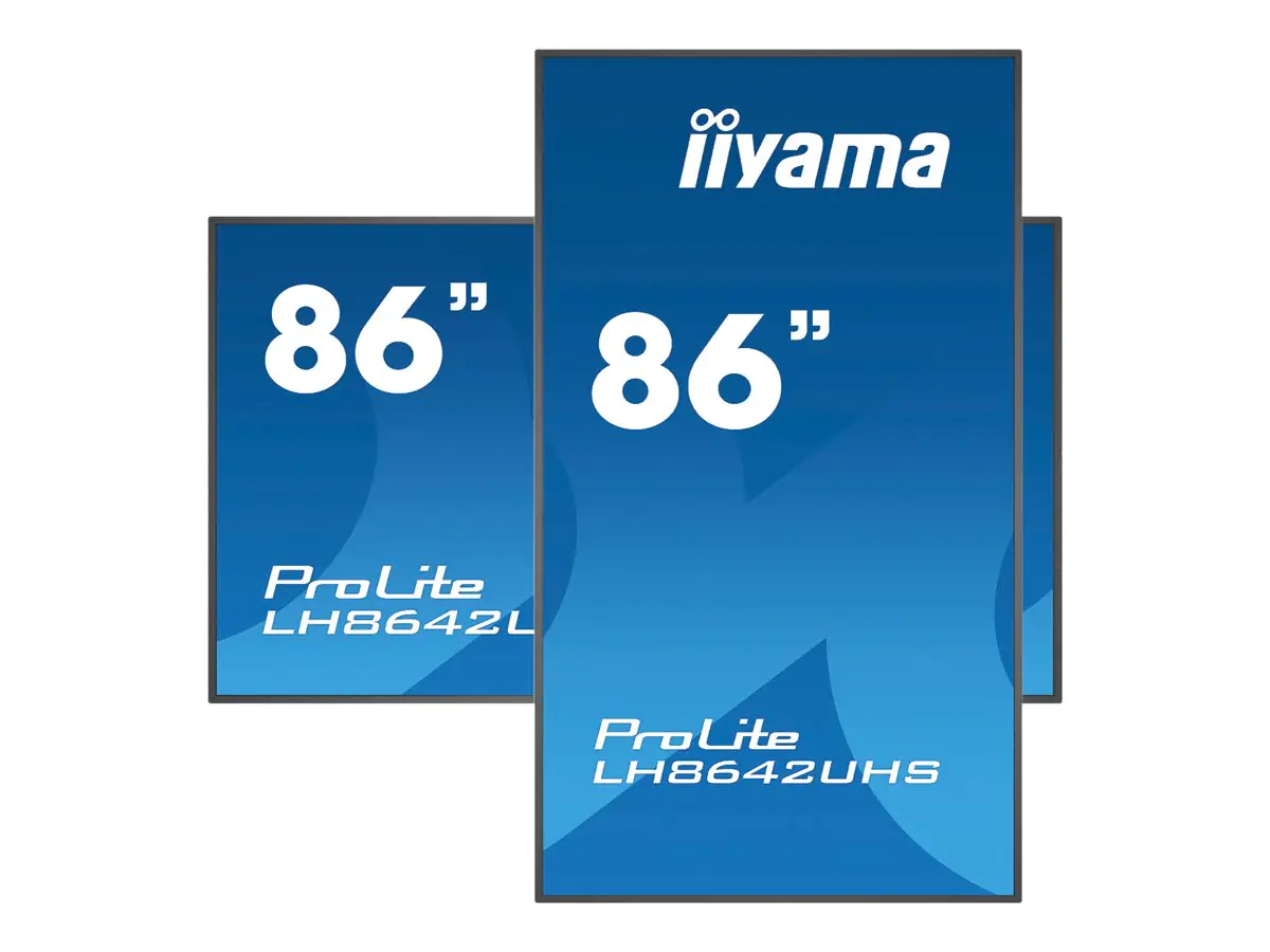 Iiyama ProLite LH8642UHS-B3 - 218 cm (86") Diagonalklasse (217 cm (85.6") sichtbar) LCD-Display mit LED-Hintergrundbeleuchtung - Digital Signage - 4K UHD (2160p) 3840 x 2160 - mattschwarz