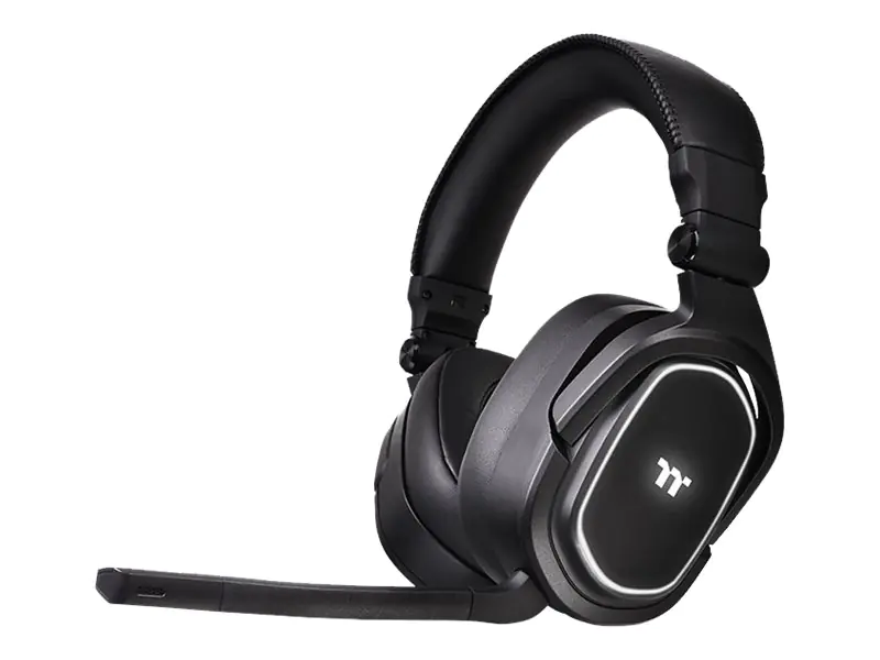 Thermaltake ARGENT H5 RGB - Headset - ohrumschließend - 2,4 GHz - kabellos, kabelgebunden - 3,5 mm Stecker, USB-A - Schwarz
