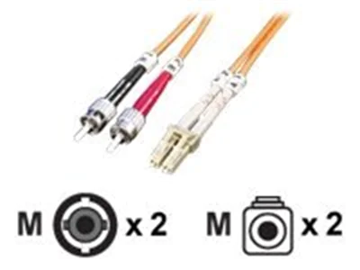 Secomp - Patch-Kabel - LC Single-Modus (M) zu ST Einzelmodus (M) - 2 m - Glasfaser - 9/125 Mikrometer - halogenfrei - Gelb