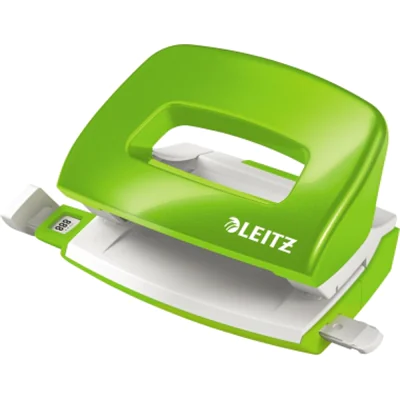 Leitz Locher NeXXt WOW Mini 8 cm 10 Bl. (80 g/m²) mit Anschlagschiene grün