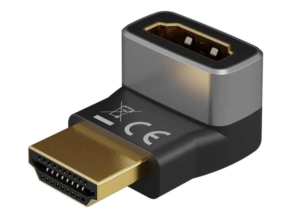 Goobay HDMI -Winkeladapter 90° vertikal 8K/60Hz - -Buchse Typ A> -Stecker - Adapter - Digital/Displa