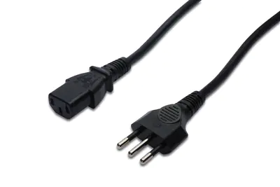 ASSMANN - Stromkabel - power IEC 60320 C13 zu CEI 23-50 (M) - Wechselstrom 250 V - 1.8 m - geformt - Schwarz - Italien