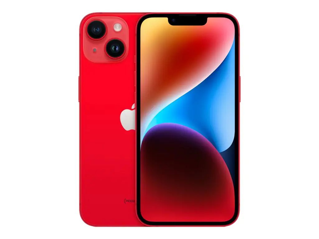 Apple iPhone 14 - (PRODUCT) RED - 5G Smartphone - Dual-SIM / Interner Speicher 512 GB - OLED-Display - 6.1" - 2532 x 1170 Pixel - 2 x Rückkamera 12 MP, 12 MP - front camera 12 MP - Rot