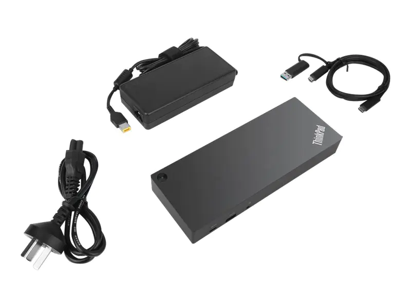 Lenovo ThinkPad Hybrid USB-C with USB-A Dock - Dockingstation - USB-C - 2 x HDMI, 2 x DP - 1GbE - 135 Watt - Großbritannien