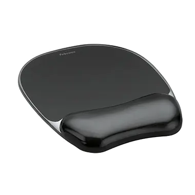 Fellowes Gel Crystals - Mauspad mit Handgelenkpolsterkissen - Schwarz