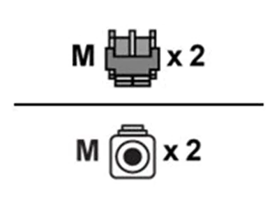 Helos - Patch-Kabel - E2000 Multi-Mode zu LC Multi-Mode - 1 m - Glasfaser - Duplex - 50/125 Mikrometer - OM3 - Aquamarin