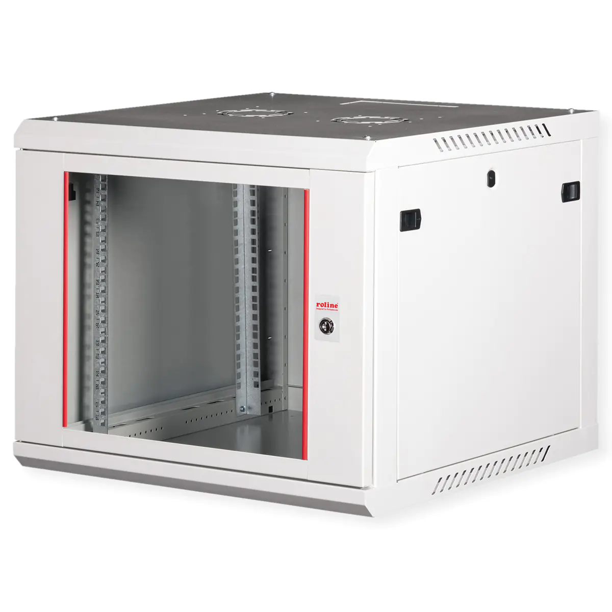 ROLINE Basic Plus - Gehäuse Netzwerkschrank - 600x600 BxT - geeignet für Wandmontage - RAL 7035, Hellgrau - 9U - 48.3 cm (19") 26.21.0130