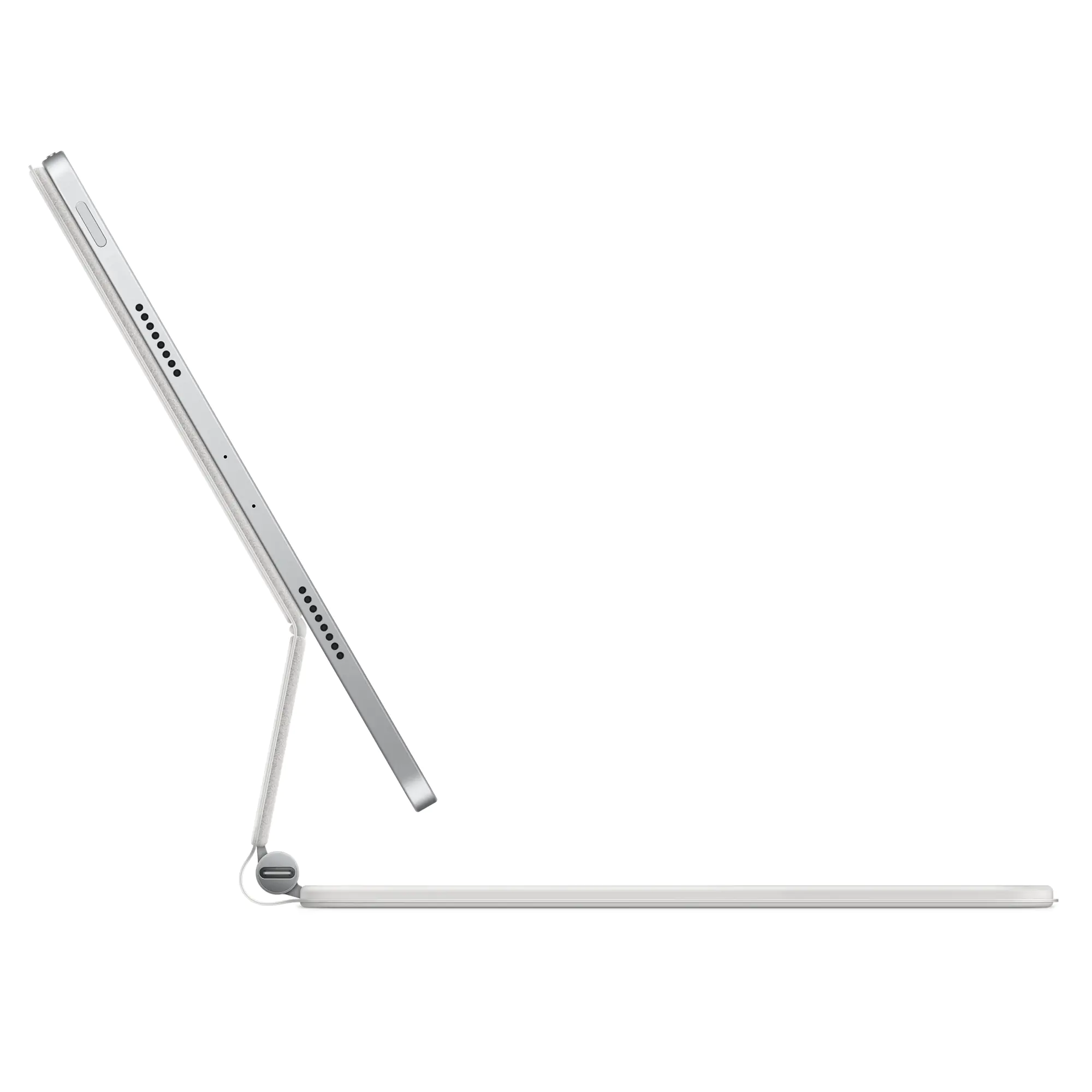 Apple Magic Keyboard - Tastatur und Foliohülle - mit Trackpad - hinterleuchtet - Apple Smart connector - QWERTZ - Deutsch - weiß - für Apple 10.9-inch iPad Air (4th gen, 5th gen), 11-inch iPad Air (M2), 11-inch iPad Pro (1st gen, 2nd gen, 3rd gen, 4th gen