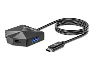 Manhattan - Hub - combo - 2 x USB-C 3.2 Gen 1 + 2 x USB 3.2 Gen 1 - Desktop