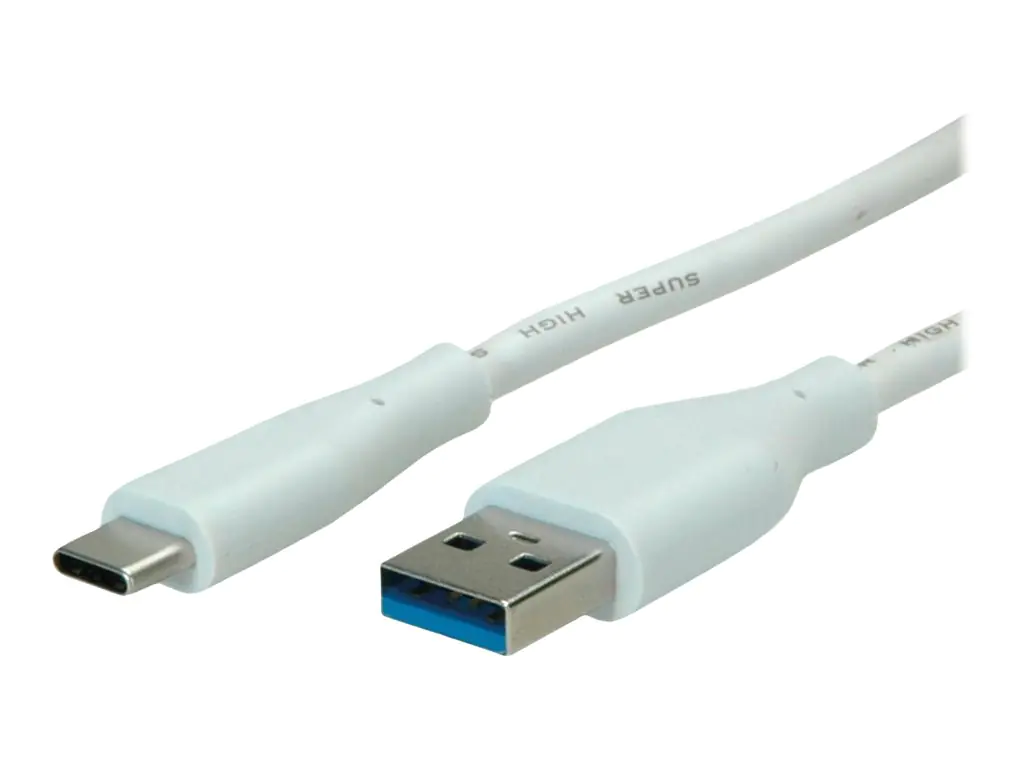 VALUE - USB-Kabel - USB Typ A (M) zu 24 pin USB-C (M) - USB 3.2 Gen 1 - 5 V - 2 m - USB Power Delivery (3A, 15W) - weiß