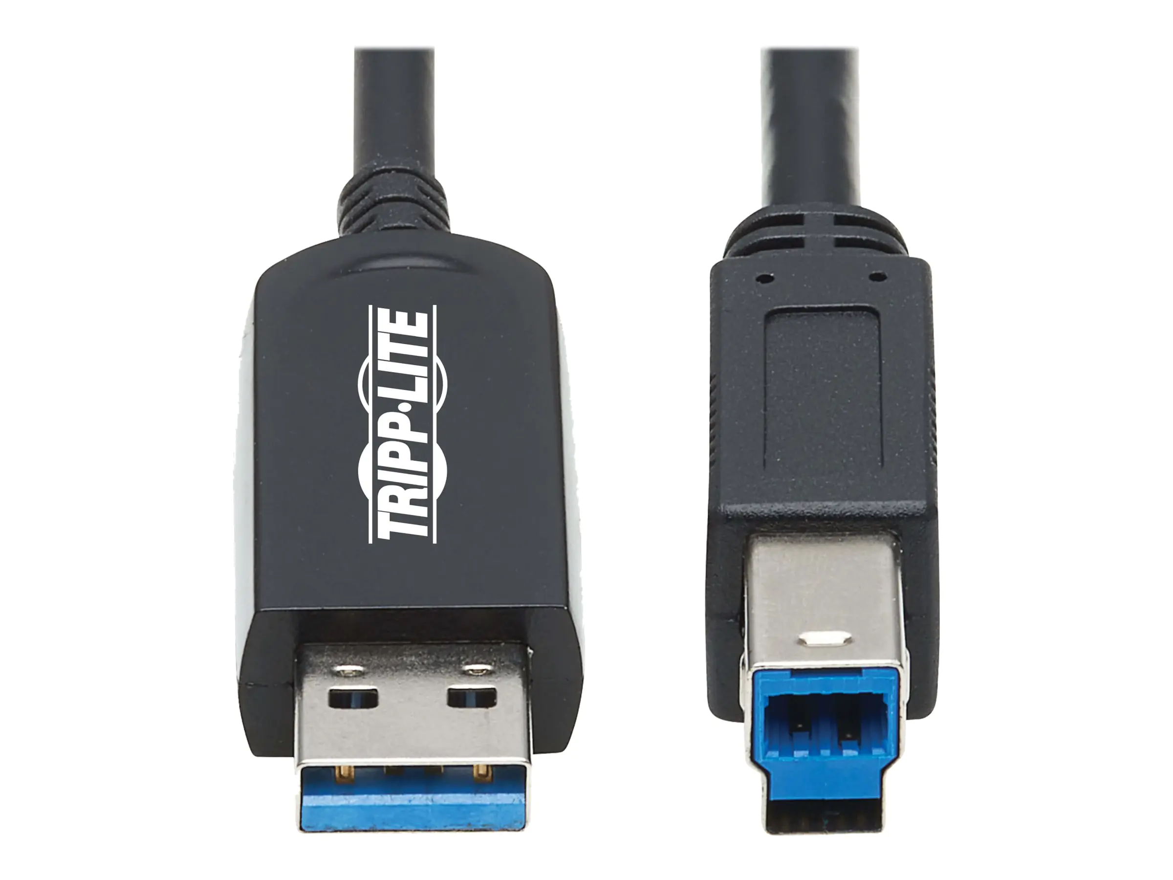 Eaton Tripp Lite Series USB 3.2 Gen 1 Plenum-Rated Fiber Active Optical Cable (AOC) - A/B M/M, Black, 20 m - USB-Kabel - USB Typ A (M) zu USB Type B (M) - USB 3.2 Gen 1 - 20 m - Plenum, Active Optical Cable (AOC) - Schwarz
