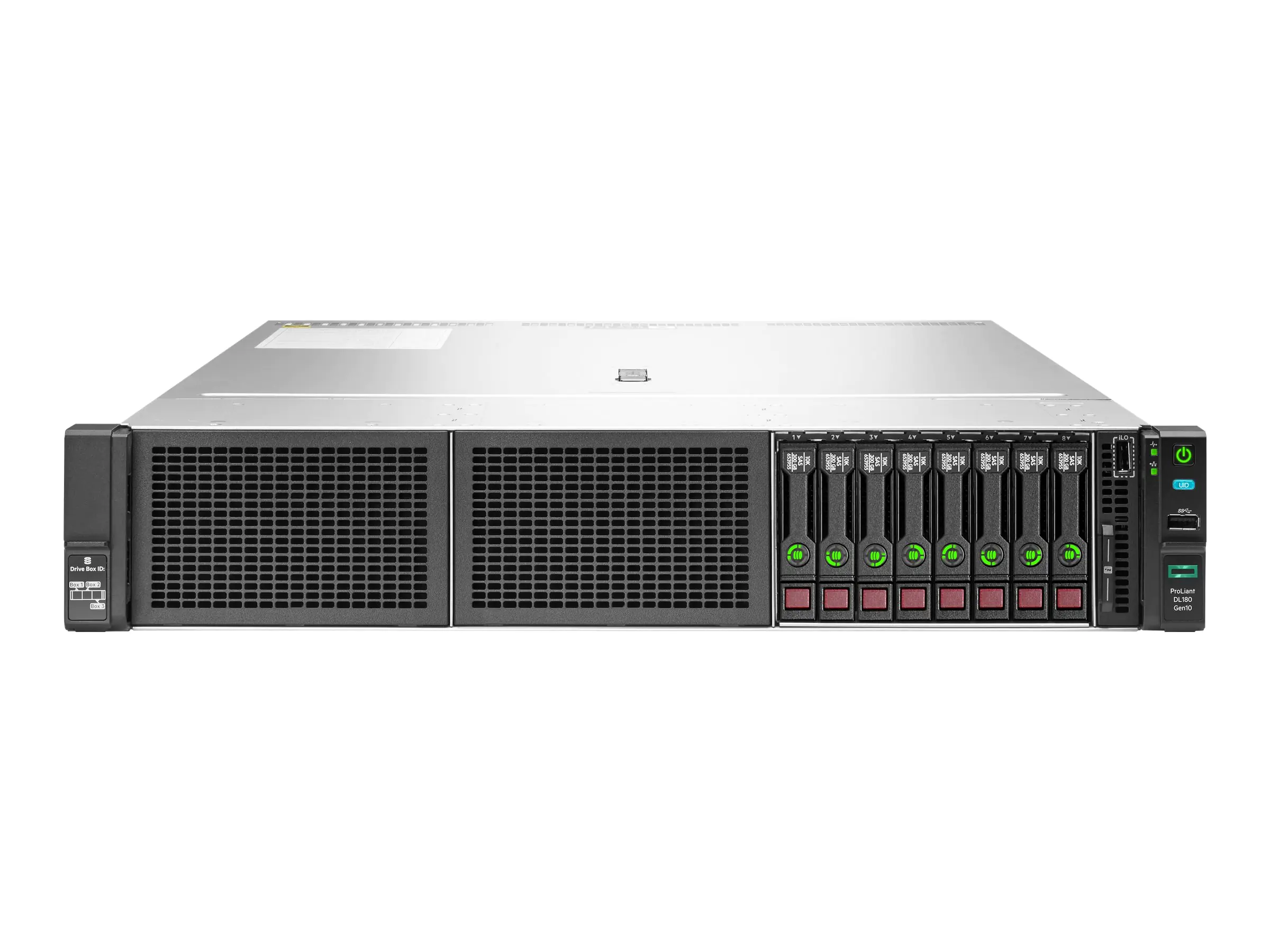HPE ProLiant DL180 Gen10 - Server - Rack-Montage - 2U - zweiweg - 1 x Xeon Silver 4210R / 2.4 GHz - RAM 16 GB - Hot-Swap 6.4 cm (2.5") Schacht/Schächte - keine HDD - 1GbE - Monitor: keiner