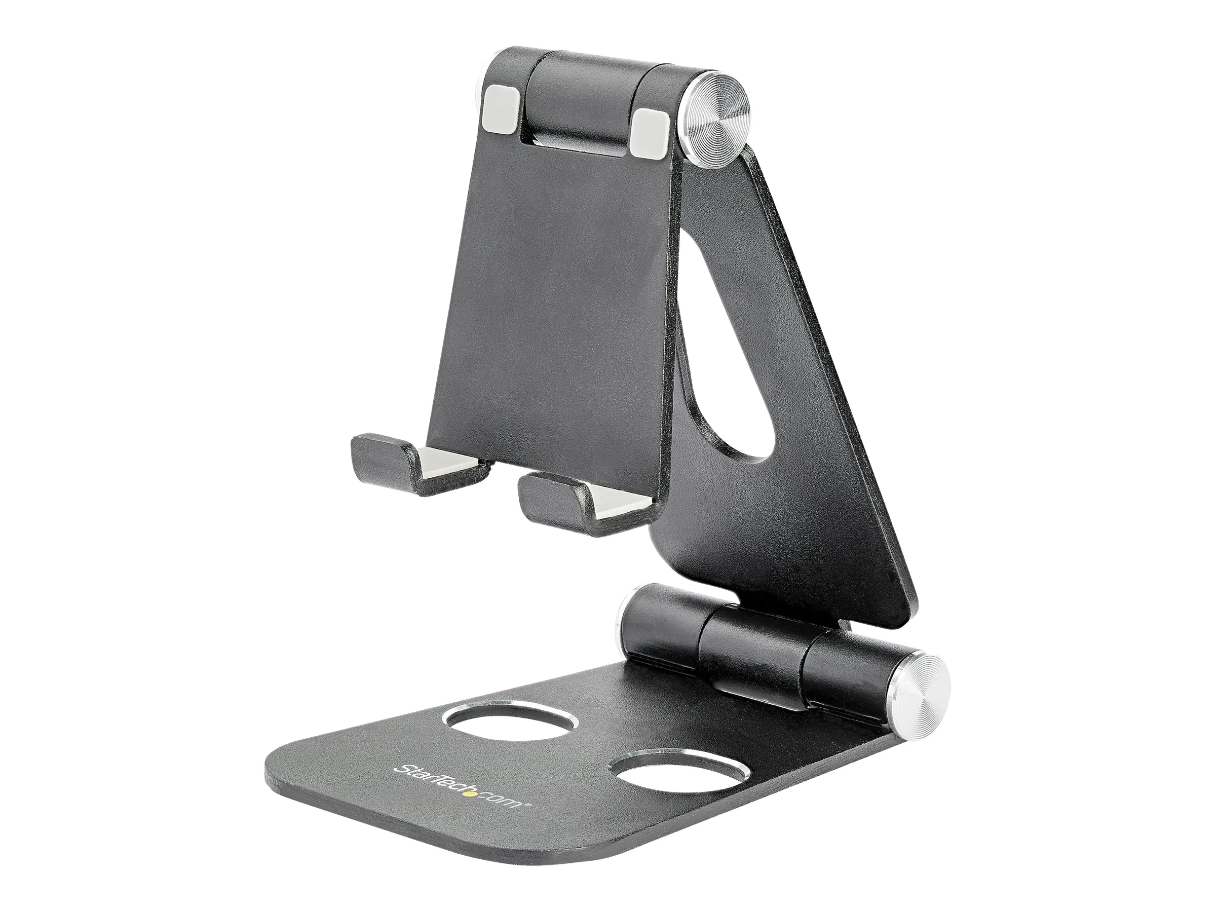 StarTech Handy und Tablet Halterung (Faltbar, Tablet- / Handyständer, Multi-Winkel, Smartphone Halterung) Schwarz - Schreibtischständer für Handy, Tablet - bis zu 13 Zoll - Schwarz - für P/N: DK30CHPH