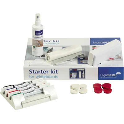 LEGAMASTER Whiteboard Starterset 27-teilig, Zubehörset, Mehrfarbig, 240 mm, 50 mm, 350 mm, 683 g 7-125000